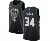 Women's Nike Milwaukee Bucks #34 Ray Allen Swingman Black Alternate NBA Jersey - Statement Edition