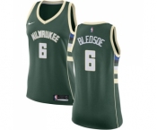 Women's Nike Milwaukee Bucks #6 Eric Bledsoe Swingman Green Road NBA Jersey - Icon Edition