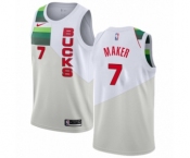 Women's Nike Milwaukee Bucks #7 Thon Maker White Swingman Jersey - Earned Edition