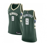 Women's Nike Milwaukee Bucks #9 Donte DiVincenzo Swingman Green NBA Jersey - Icon Edition