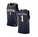 Women's New Orleans Pelicans #1 Zion Williamson Swingman Navy Blue Basketball Jersey - Icon Edition