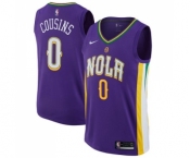 Women's Nike New Orleans Pelicans #0 DeMarcus Cousins Swingman Purple NBA Jersey - City Edition