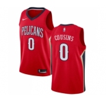 Women's Nike New Orleans Pelicans #0 DeMarcus Cousins Swingman Red Alternate NBA Jersey Statement Edition