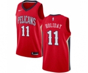 Women's Nike New Orleans Pelicans #11 Jrue Holiday Swingman Red Alternate NBA Jersey Statement Edition