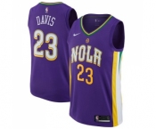 Women's Nike New Orleans Pelicans #23 Anthony Davis Swingman Purple NBA Jersey - City Edition
