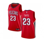 Women's Nike New Orleans Pelicans #23 Anthony Davis Swingman Red Alternate NBA Jersey Statement Edition