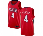 Women's Nike New Orleans Pelicans #4 Elfrid Payton Swingman Red NBA Jersey Statement Edition