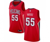 Women's Nike New Orleans Pelicans #55 E'Twaun Moore Swingman Red Alternate NBA Jersey Statement Edition