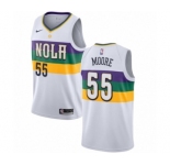 Women's Nike New Orleans Pelicans #55 E'Twaun Moore Swingman White NBA Jersey - City Edition