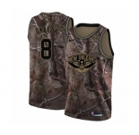 Women's Nike New Orleans Pelicans #8 Jahlil Okafor Swingman Camo Realtree Collection NBA Jersey