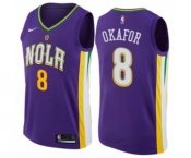 Women's Nike New Orleans Pelicans #8 Jahlil Okafor Swingman Purple NBA Jersey - City Edition