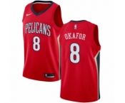 Women's Nike New Orleans Pelicans #8 Jahlil Okafor Swingman Red NBA Jersey Statement Edition
