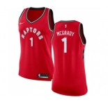 Women's Nike Toronto Raptors #1 Tracy Mcgrady Swingman Red Road NBA Jersey - Icon Edition