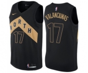 Women's Nike Toronto Raptors #17 Jonas Valanciunas Swingman Black NBA Jersey - City Edition