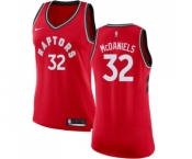 Women's Nike Toronto Raptors #32 KJ McDaniels Swingman Red Road NBA Jersey - Icon Edition
