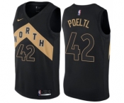 Women's Nike Toronto Raptors #42 Jakob Poeltl Swingman Black NBA Jersey - City Edition