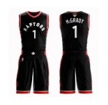 Women's Toronto Raptors #1 Tracy Mcgrady Swingman Black 2019 Basketball Finals Bound Suit Jersey Statement Edition