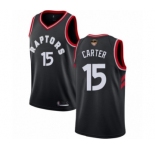 Women's Toronto Raptors #15 Vince Carter Swingman Black 2019 Basketball Finals Bound Jersey Statement Edition