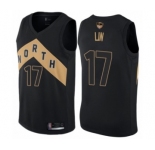 Women's Toronto Raptors #17 Jeremy Lin Swingman Black 2019 Basketball Finals Bound Jersey - City Edition
