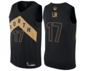 Women's Toronto Raptors #17 Jeremy Lin Swingman Black 2019 Basketball Finals Bound Jersey - City Edition