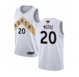 Women's Toronto Raptors #20 Jodie Meeks Swingman White 2019 Basketball Finals Bound Jersey - City Edition
