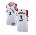 Women's Toronto Raptors #3 OG Anunoby Swingman White 2019 Basketball Finals Bound Jersey - Association Edition