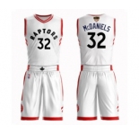 Women's Toronto Raptors #32 KJ McDaniels Swingman White 2019 Basketball Finals Bound Suit Jersey - Association Edition