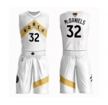 Women's Toronto Raptors #32 KJ McDaniels Swingman White 2019 Basketball Finals Bound Suit Jersey - City Edition