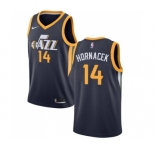 Women's Nike Utah Jazz #14 Jeff Hornacek Swingman Navy Blue Road NBA Jersey - Icon Edition