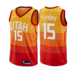 Women's Nike Utah Jazz #15 Derrick Favors Swingman Orange NBA Jersey - City Edition