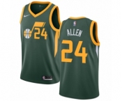 Women's Nike Utah Jazz #24 Grayson Allen Green Swingman Jersey - Earned Edition