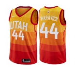 Women's Nike Utah Jazz #44 Pete Maravich Swingman Orange NBA Jersey - City Edition