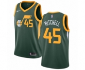 Women's Nike Utah Jazz #45 Donovan Mitchell Green Swingman Jersey - Earned Edition