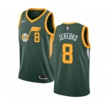 Women's Nike Utah Jazz #8 Jonas Jerebko Green Swingman Jersey - Earned Edition