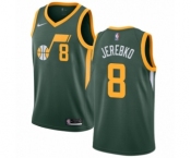 Women's Nike Utah Jazz #8 Jonas Jerebko Green Swingman Jersey - Earned Edition
