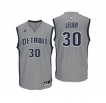 Men Detroit Pistons #30 Jon Leuer Alternate Gray New Swingman Jersey