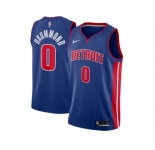 Men Nike Detroit Pistons #0 Andre Drummond Blue Stitched NBA Swingman Jersey
