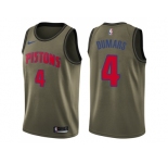 Men Nike Detroit Pistons #4 Joe Dumars Green Salute to Service NBA Swingman Jersey