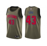 Men Nike Detroit Pistons #43 Grant Long Green Salute to Service NBA Swingman Jersey