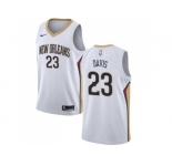 Men Nike New Orleans Pelicans #23 Anthony Davis White Stitched NBA Swingman Jersey