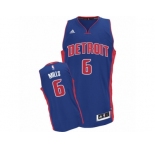 Men's Adidas Detroit Pistons #6 Terry Mills Swingman Royal Blue Road NBA Jersey
