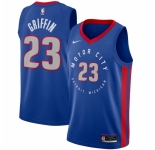 Men's Detroit Pistons #23 Blake Griffin Nike Blue 2020-21 Swingman Player Jersey