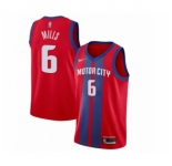 Men's Detroit Pistons #6 Terry Mills Swingman Red Basketball Jersey 2019-20 City Edition