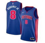Men's Detroit Pistons #8 Tim Hardaway Jr Blue 2024 Icon Edition Stitched Jersey