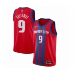 Men's Detroit Pistons #9 Langston Galloway Swingman Red Basketball Jersey 2019-20 City Edition