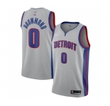 Men's Nike Detroit Pistons #0 Andre Drummond Swingman Silver NBA Jersey Statement Edition