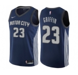 Men's Nike Detroit Pistons #23 Blake Griffin Swingman Navy Blue NBA Jersey - City Edition