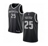 Men's Nike Detroit Pistons #25 Reggie Bullock Authentic Black NBA Jersey - City Edition