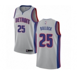 Men's Nike Detroit Pistons #25 Reggie Bullock Swingman Silver NBA Jersey Statement Edition