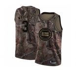 Men's Nike Detroit Pistons #3 Ben Wallace Swingman Camo Realtree Collection NBA Jersey